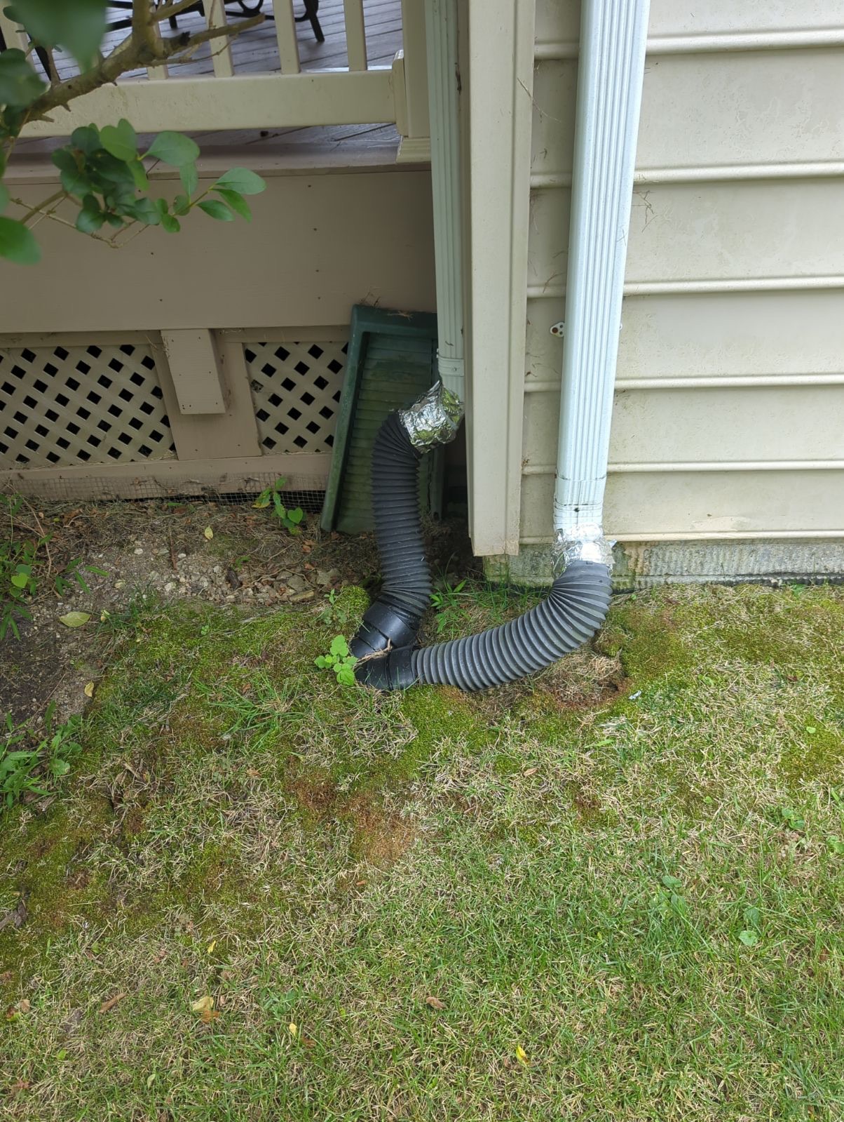 Yard drainage system installed in a Maryland home