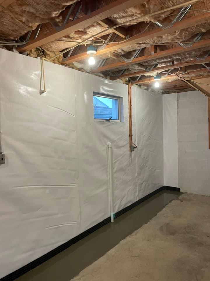 Crawl space encapsulation completed to control high humidity in a Maryland home