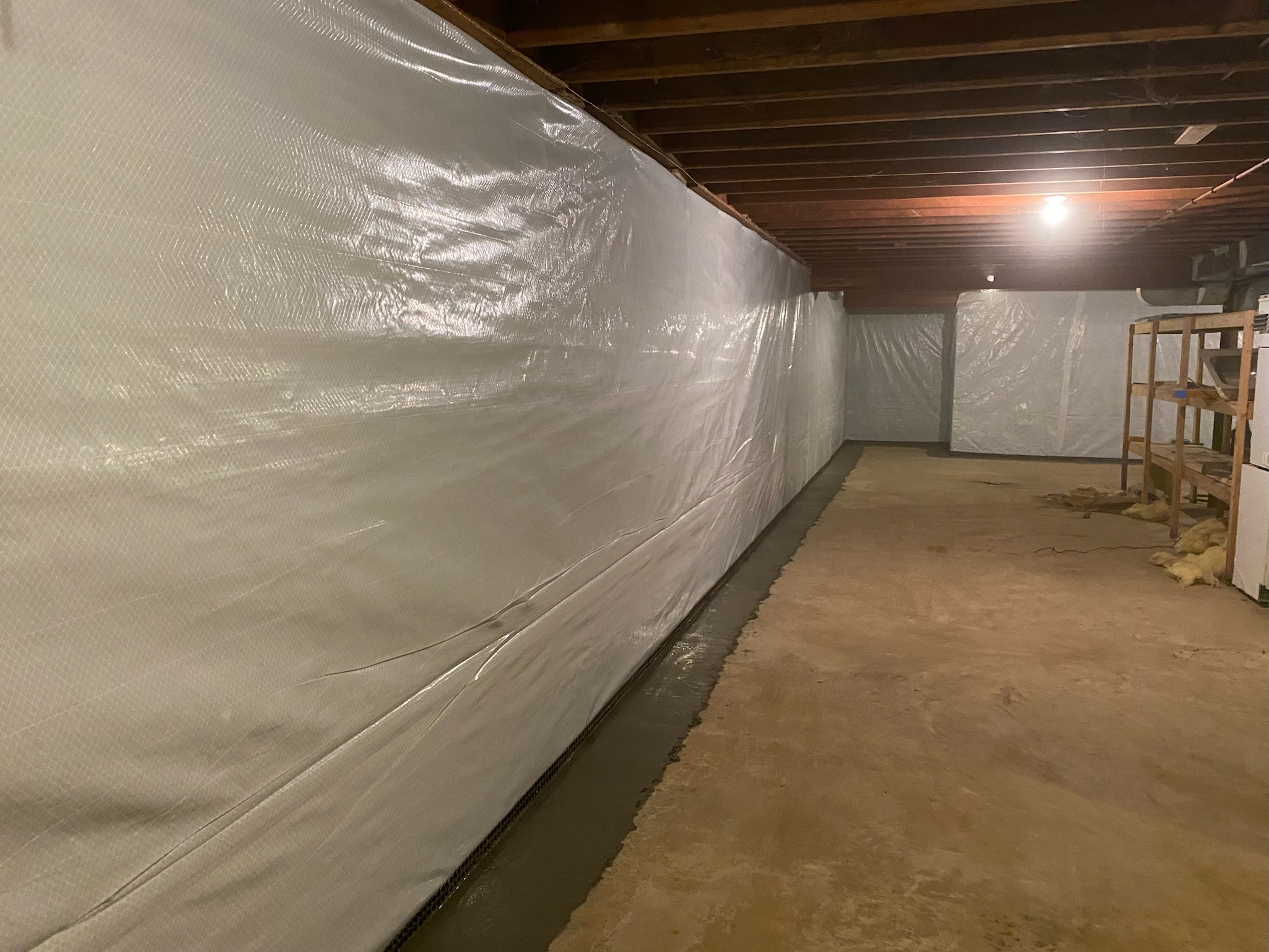 Sagging floor structural repair completed in a Maryland home