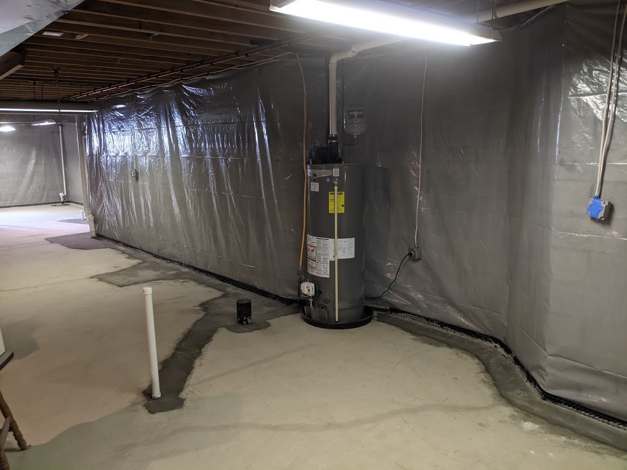 Sagging floor repair completed with support jacks in a Maryland home