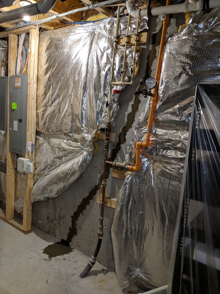 Foundation repair completed after a drywall crack diagnosis in a Maryland home