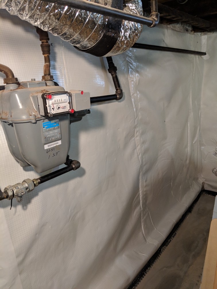 Foundation wall condition near an area of uneven flooring in a Maryland home