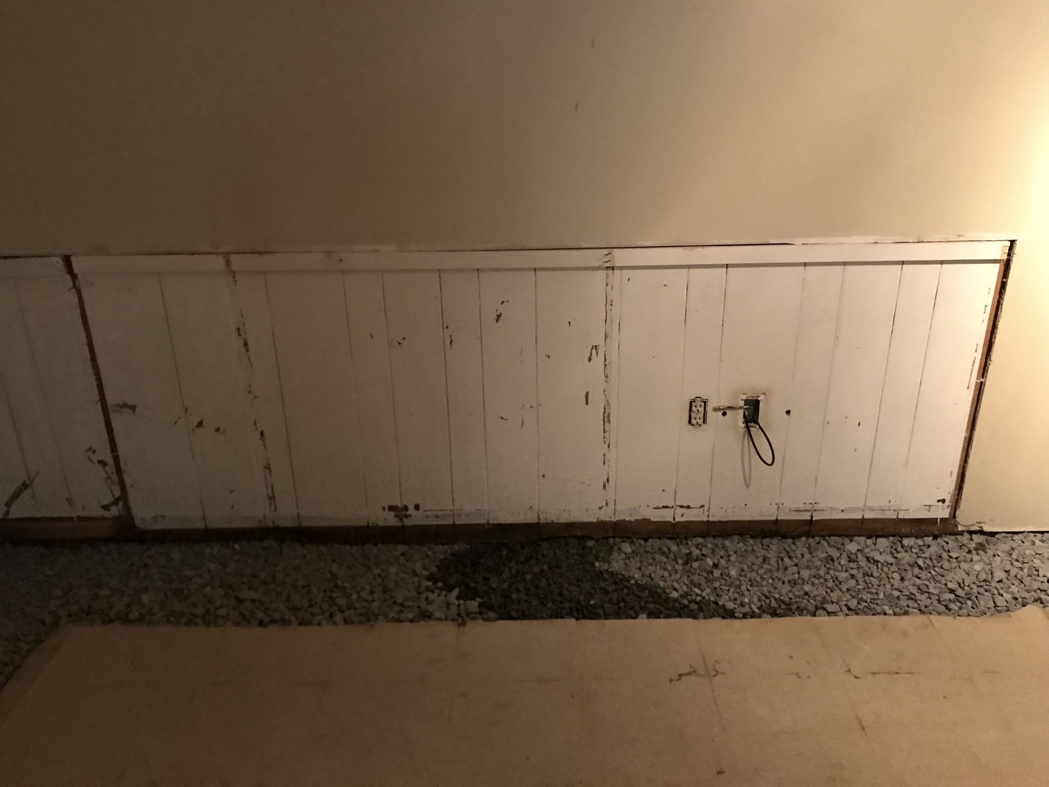 French drain installation completed in a Maryland home