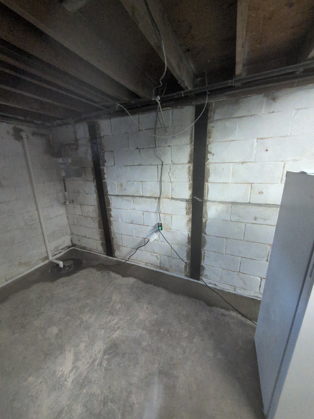 Stair step crack repair completed in a Maryland home foundation