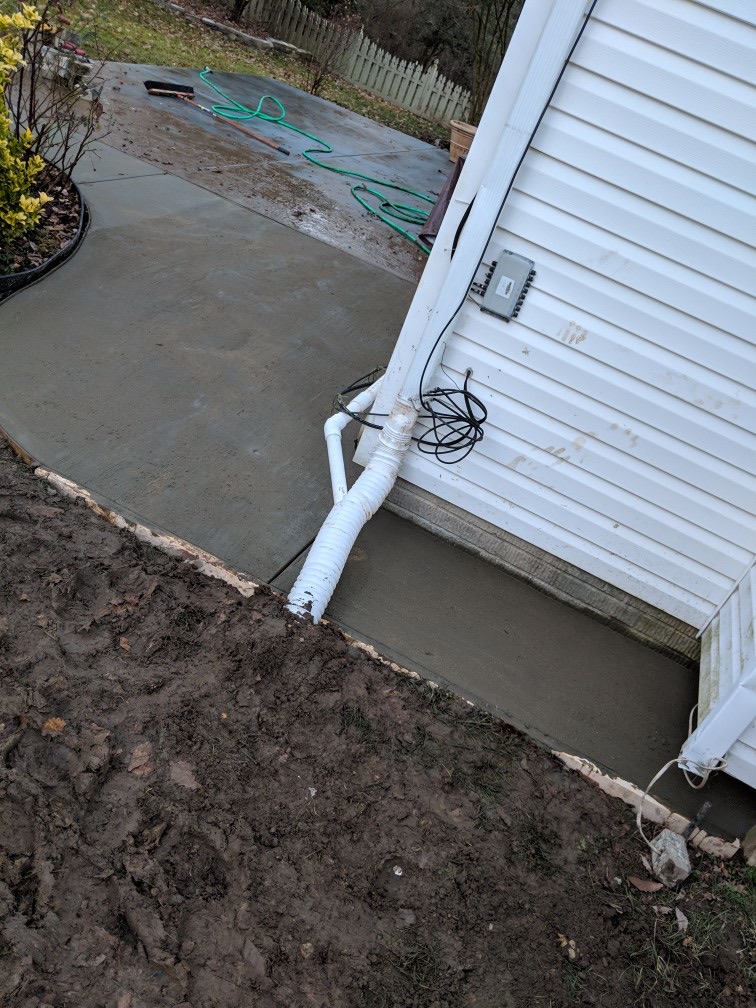 Yard drainage system installed in a Maryland home