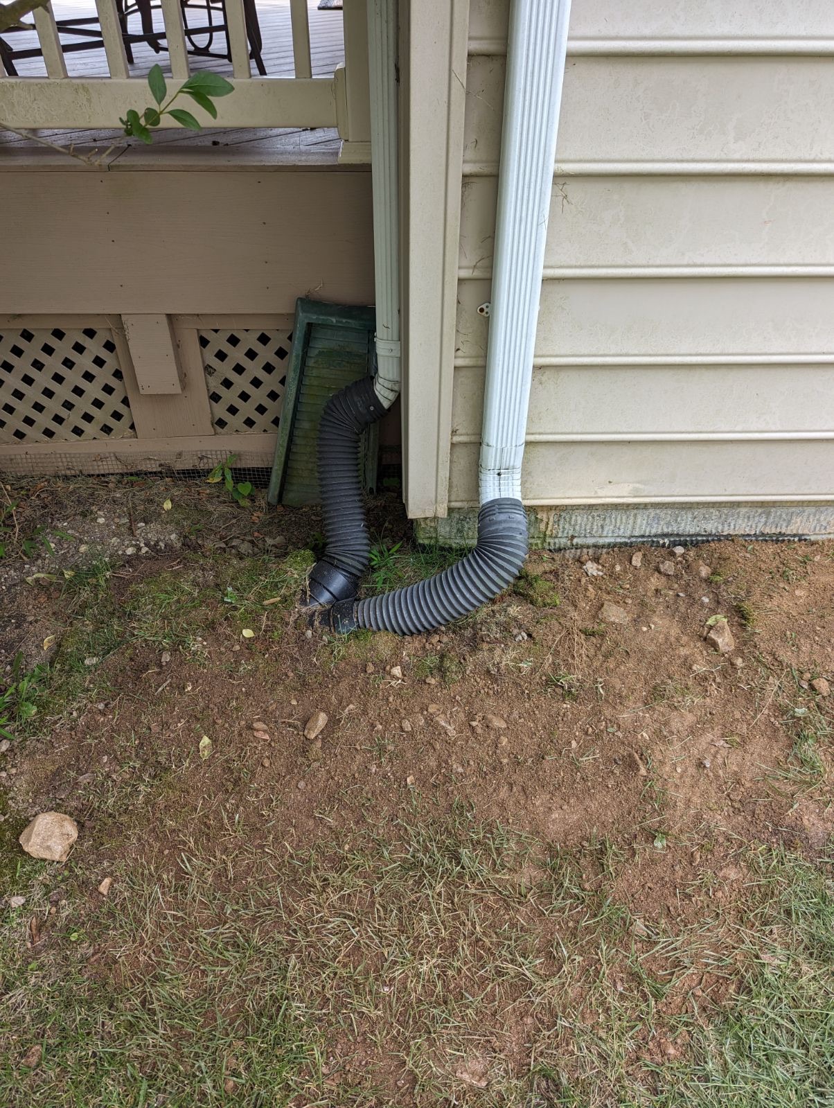 Yard drainage system installed in a Maryland home