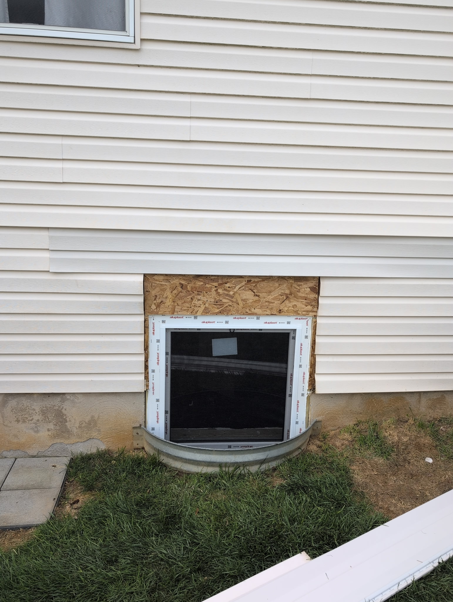 Egress window installation completed in a Maryland basement