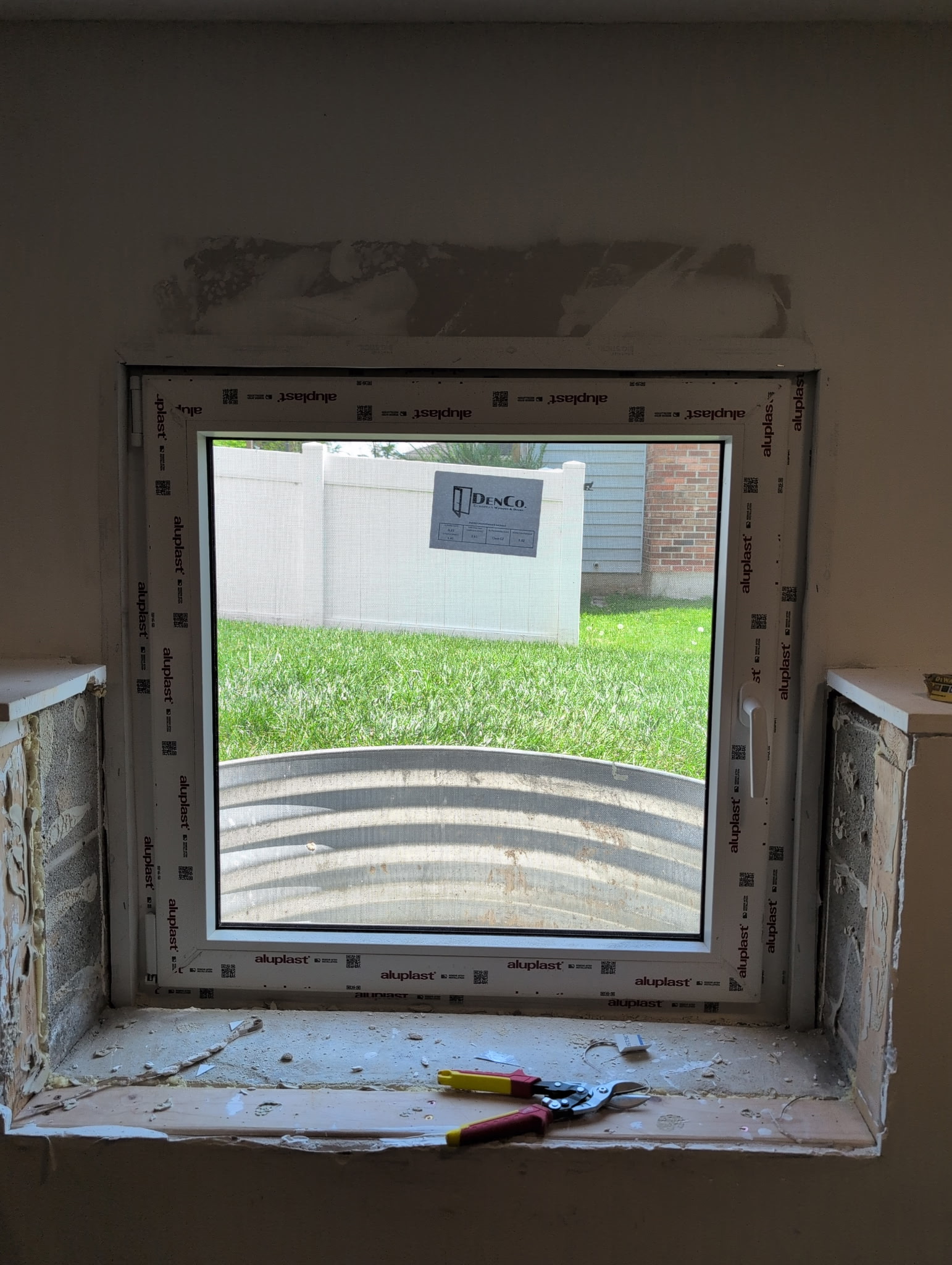 Egress window installation completed in a Maryland basement