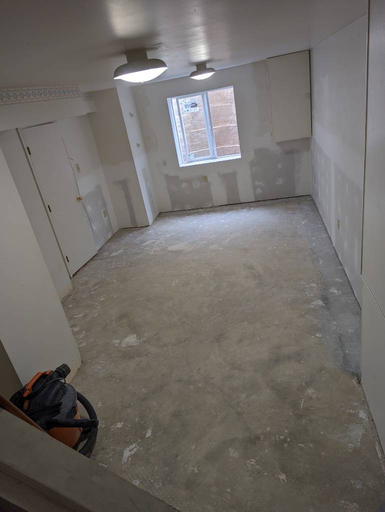 Basement waterproofing system ready for conversion and finishing