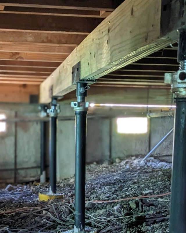 Quality Foundation Repair Austin Adjust-A-Piers set for crawl space stabilization and leveling.