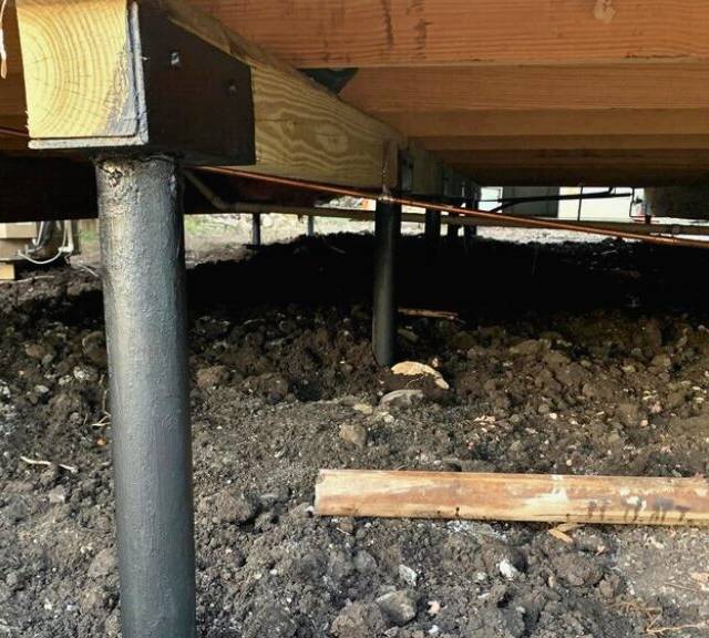 Quality Foundation Repair Austin installing isolated piers and beams for crawl space structural repair.